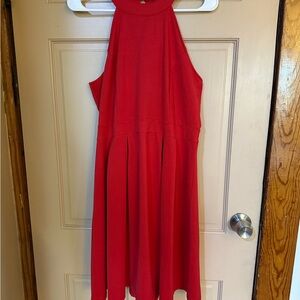 Elegant Red Sleeveless Dress